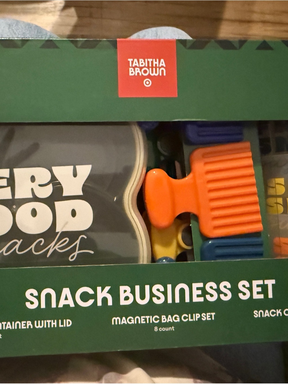 Tabitha Brown Orange & Blue Snack Business Set - Magnetic Bag Clips
